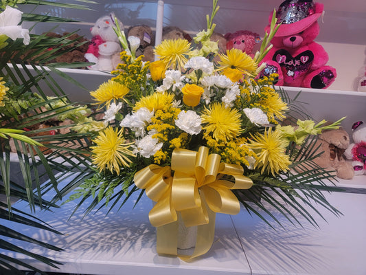 Funeral Yellow Basket